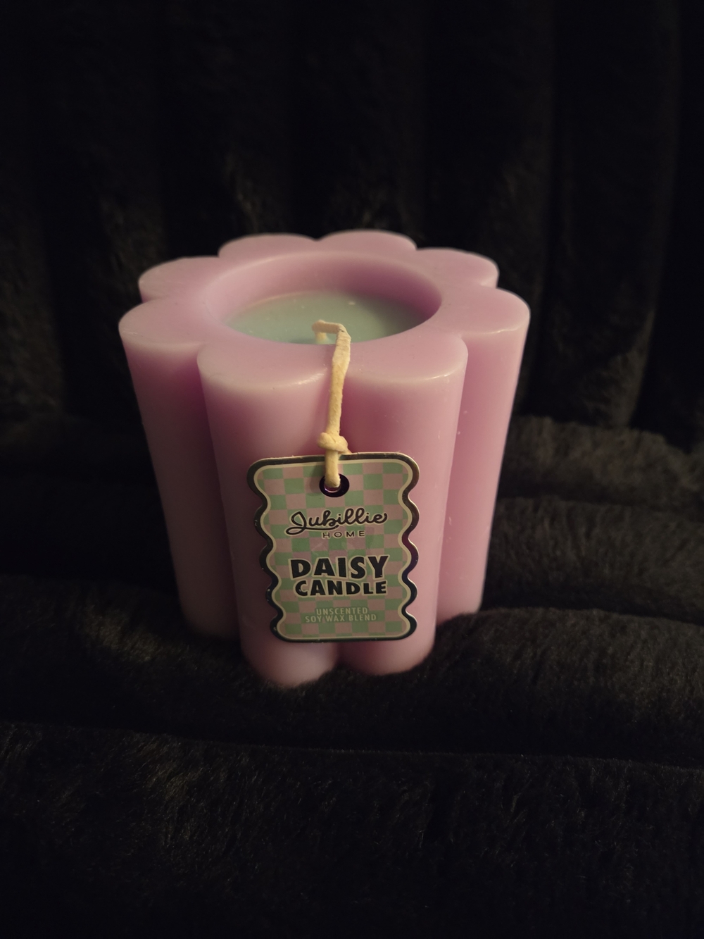 Daisy Candle by Daisy in Light Pink with Aqua Core